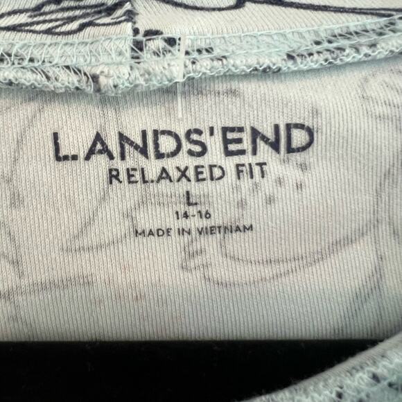 Lands‎ End Relaxed Fit Women's Turtleneck Longsleeve Light Blue Size L 14-16 - Picture 3 of 8